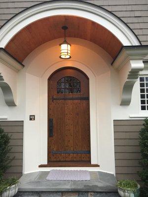 Front Door Wood Refinish by Fine Wood Finishes  www.finewoodfinish.com