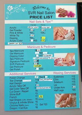 Price List!