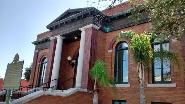 West Tampa Library. Gorgeous and up to date on the inside with internet stations and books. :)