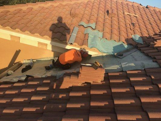 Tile Repairs At Community In Bonita Springs, FL.