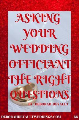 ASKING YOUR WEDDING OFFICIANT THE RIGHT QUESTIONS   BLOG