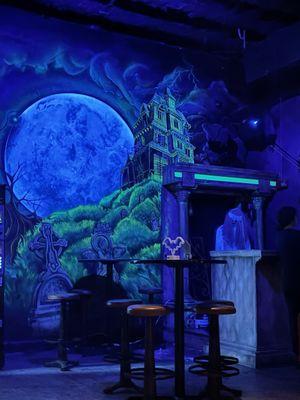 Haunted Mansion themed backdrop!