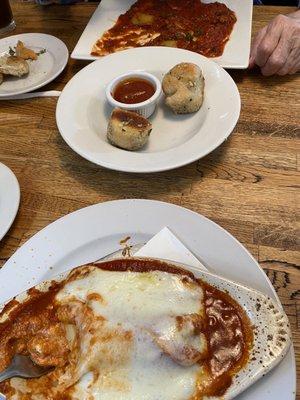 Manacotti and ravioli! Happy Mother's Day!