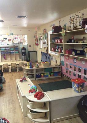 The two's room allows children to learn and have fun on an environment just for two year olds!