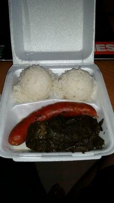 Full size laulau plate w/ Portuguese sausage. So ono!