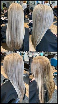 Bright beautiful cool blonde highlights