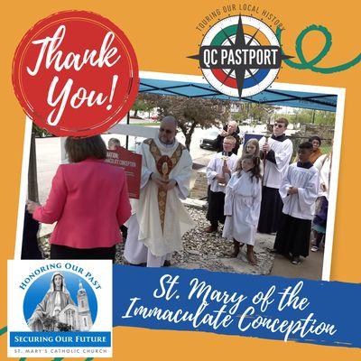 Thank you St. Mary's of the Immaculate Conception.