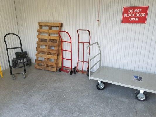 Carts and dollies for your convenience!