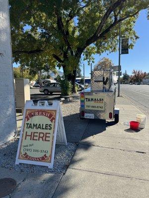 Tamales cart