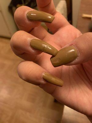 Worse nails ever.