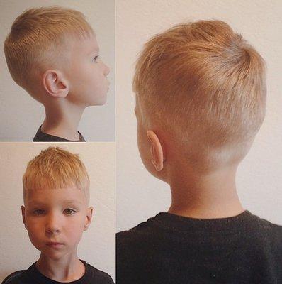 Kids Blunt Fringe Fade