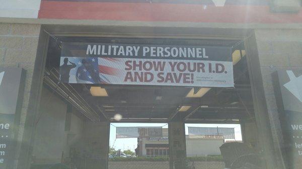 Military discount.