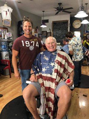 It's all smiles with Dave @ 1664 Main St, Downtown Sarasota, FL :) #Davesonmainbarbershop