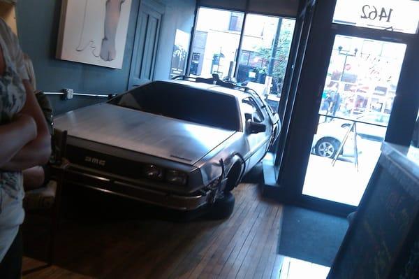 DeLorean.  Mister Fusion on top.  Awesome!