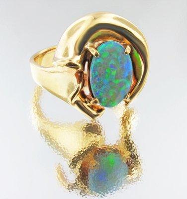 Custom estate opal ring