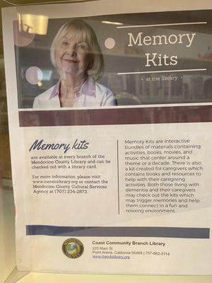 The memory kit backs are a helpful trip back in time - 194os. Start a conversation with someone you love about their experiences.