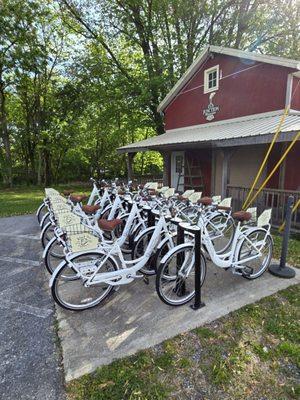 They rent ebikes....right by rte 9 trail