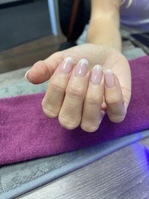 Hard Gel Overlay to grow strong healthy nails