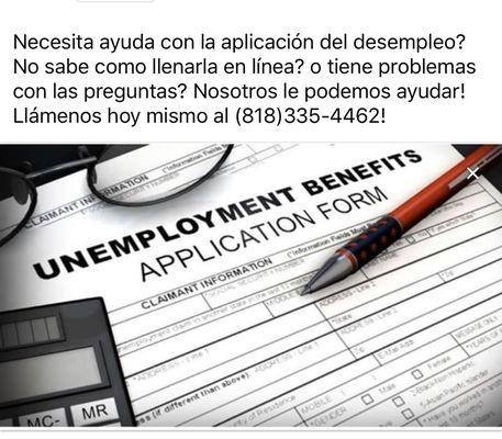 Necesita ayuda con su aplicación de Desempleo? Nosotros podemos ayudarle!