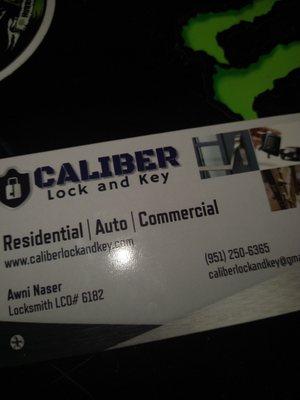 Caliber Lock and Key