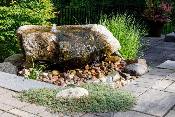 A soothing water feature designed to anchor a larger patio.
© Damianos Photography