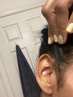 Hair dye on my ear