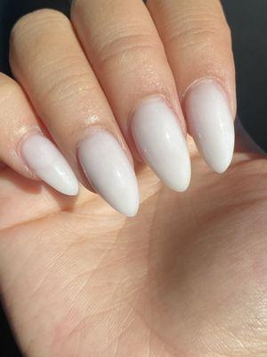 White milky nails done by Nina!