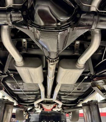 Exhaust system and Dynomax Ultraflo mufflers