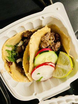 Tacos de carne asada