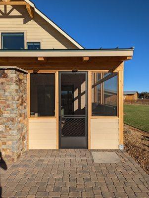 Bronze anodized Monterey screen door with better view