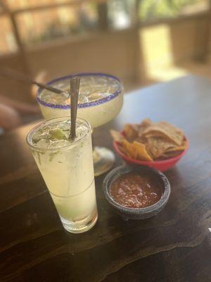 Margaritas and Mojitos.