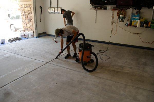 Cleaning and prep for new floor