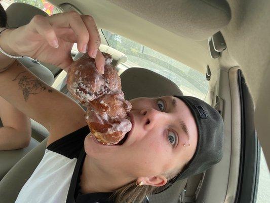 Apple fritter going down