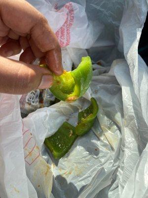 Xtra large raw peppers