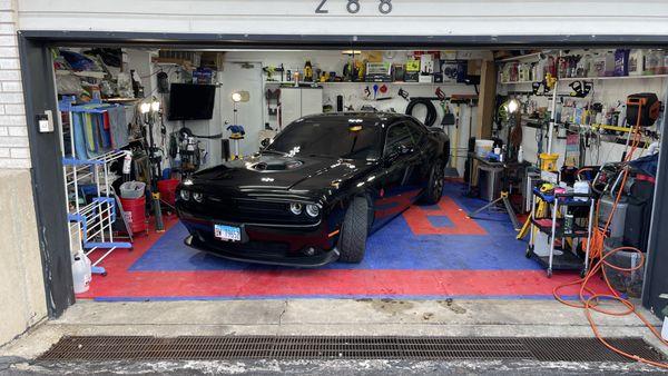 2016 Dodge Challenger Scat Pack coated in a 5 year ceramic coating