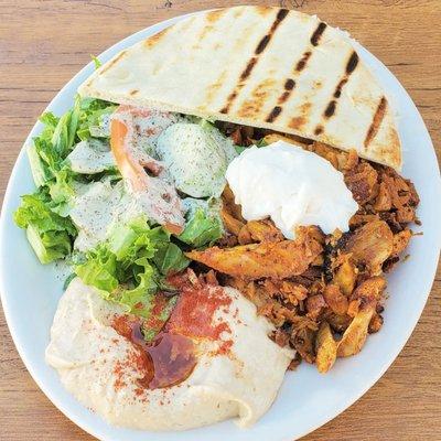 Chicken Shawarma Plate .