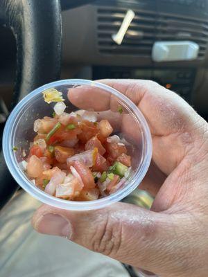 Pico De Gallo is really fresh and tasty. The Salsa is good as well.