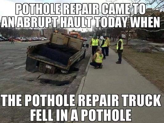 Dang Milwaukee Potholes!