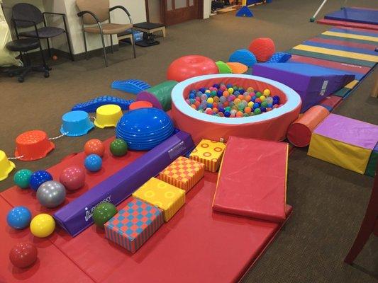 Pediatric physical therapy gym. Fun!