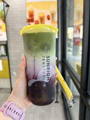 Blueberry Matcha Oat Latte