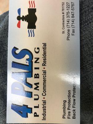 4 Pals Plumbing & Fire Protection