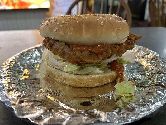 Crispy butter chicken sandwich