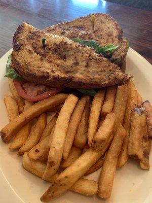 BLT on wheat with fries