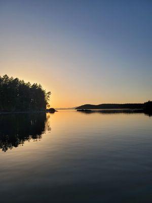 From the dock.