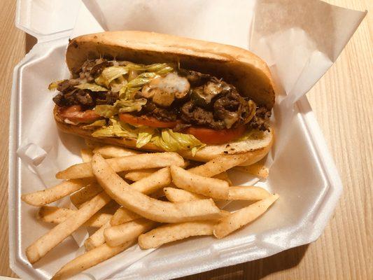 Philly Cheese Steak with Fries