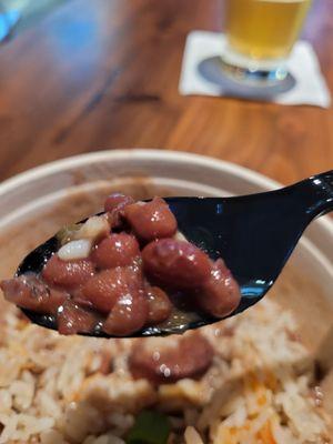 Just savoring these red beans and rice.