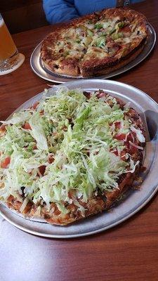 Taco pizza...gluten free. And above it the special. Not gluten free.