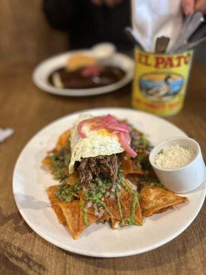 Chilaquiles w/ beef (rating: 5/5)