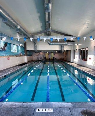 Indoor heated pool and hot tub.