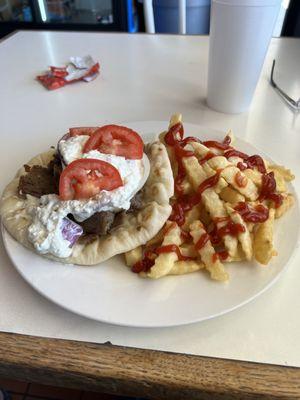 Gyro & Fries meal w/ drink